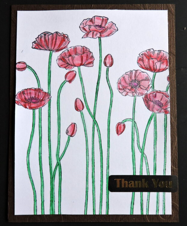 Watercolor Thank You card