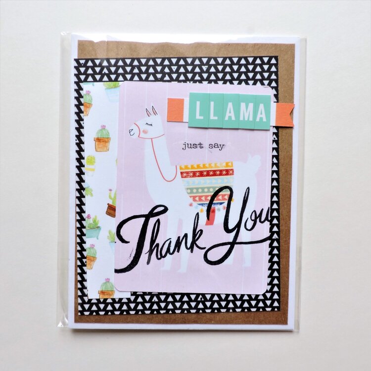 Llama Just Say Thank You Card