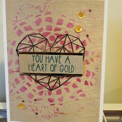Heart of Gold Mother's Day Card