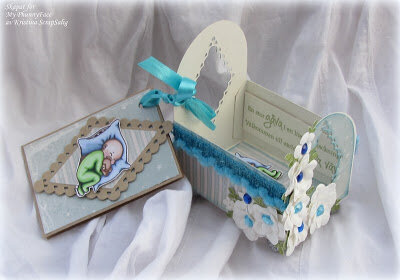 Baby bed with small card