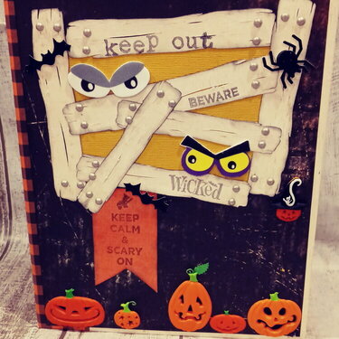 Spooky door Halloween scrapbook