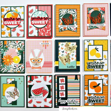33 Cards from the A2 Market Bloom Paper Pad