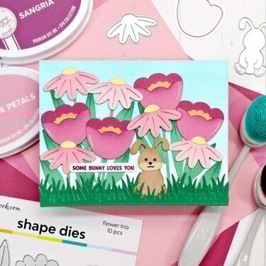 Bunny in Field of Spring Flowers