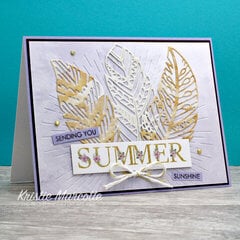 Paper Rose - Feather summer card