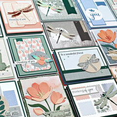 32 cards from 1 paper pad - Modern Spring