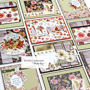 Paper Rose - Autumn Bouquet - 12 cards
