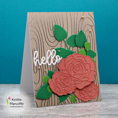 Layered Roses on Hot Foil background