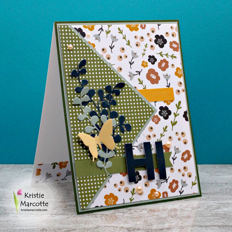 Floral/butterfly Hi card