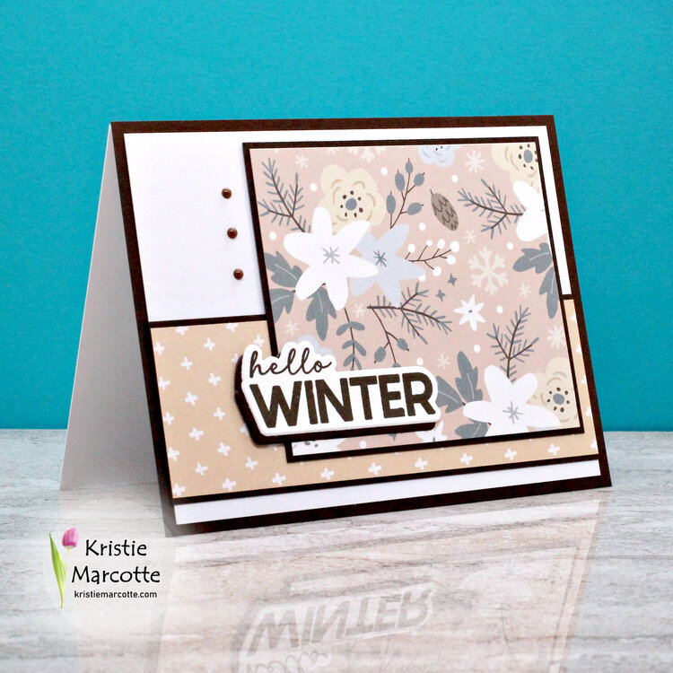 Hello Winter - Floral card