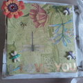 Dragonfly/butterfly scrapbook back page