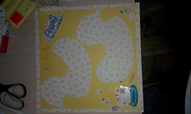 Baby first Bath layout that I made for my daughter