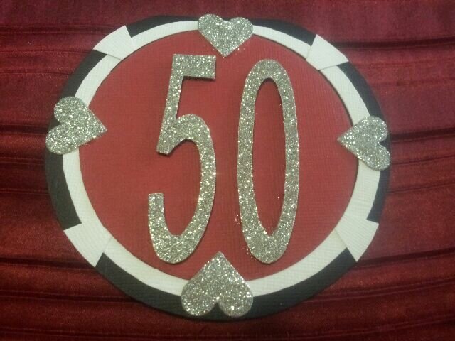 50th Birthday Poker Chip