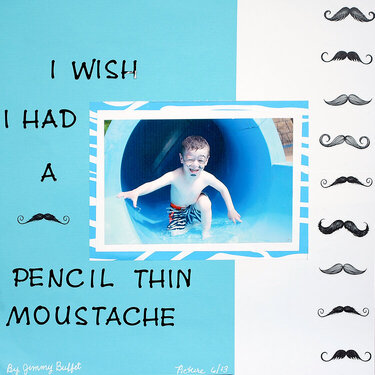I wish I had a pencil thin moustache.