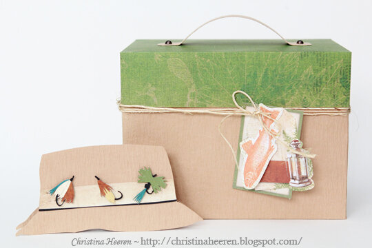 Tackle Box and Fishing Hat Card Gift Set by Christina Heeren