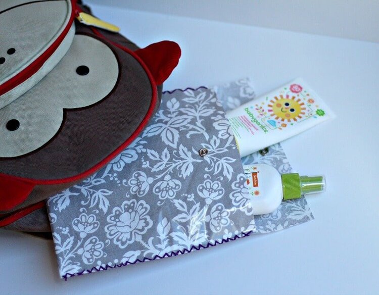Laminated Fabric Snap Pouch