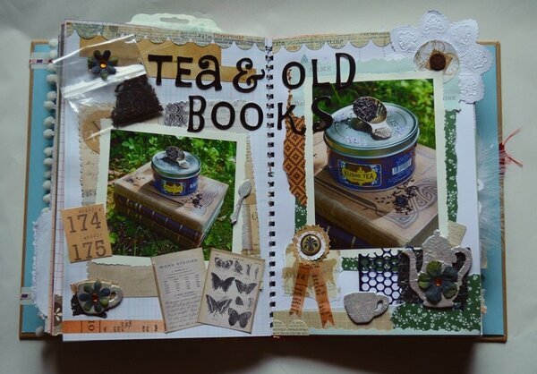 Tea and old books- Pages from my Smashbook