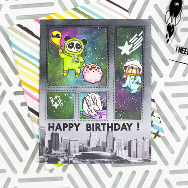 Happy Birthday Space Card