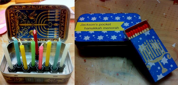 Traveling Menorah with matches