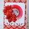 Set of Christmas card with tattered poinsettia