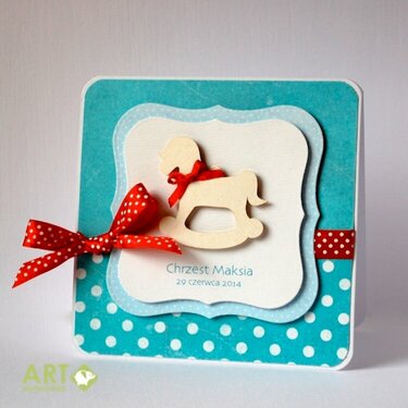 Clean ad simple Christening card