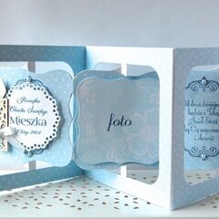 Accordion card for Christening day