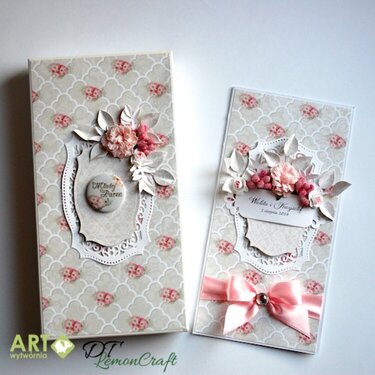 Wedding card with matching box