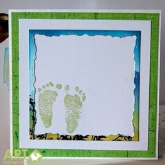 Congratulation on new babby arrival - card with mountain range for hiking lovers