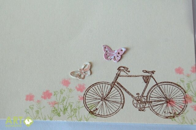 Life is a journey, not a destination - a card with a tag and bicycle