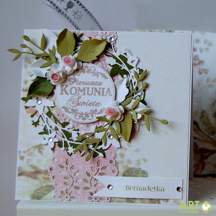 First Holy Communion card for a girl