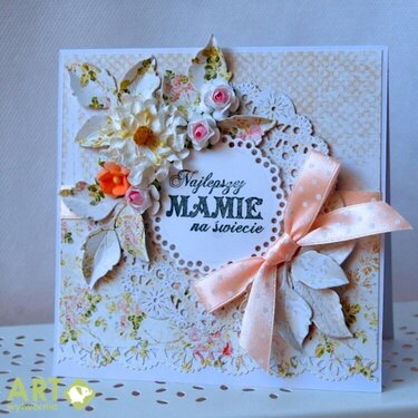 For the best Mom in the world - Mother&#039;s Day card with flowers