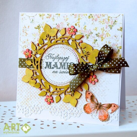 For the best Mom in the world - Mother&#039;s Day card with chipboard frame
