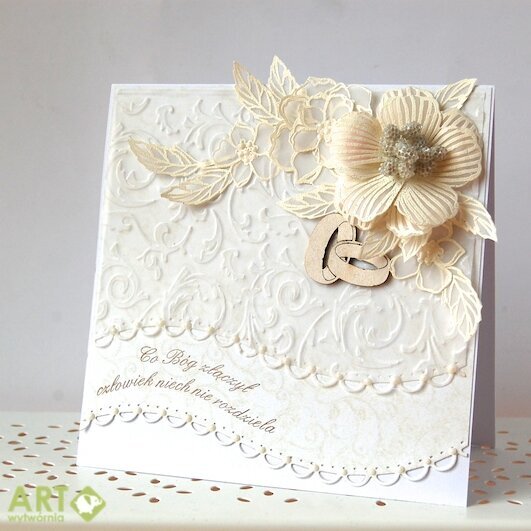 What God has joined together, let no one separate - wedding card in white