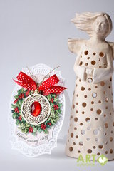 Christmas card with ornament