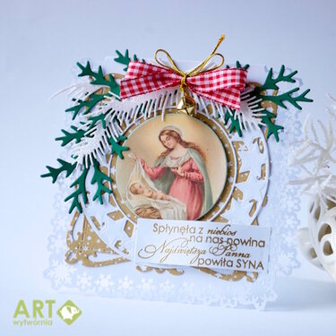 Punched Christmas card