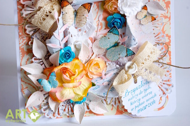 &quot;Exploding&quot; card with flowers and butterflies