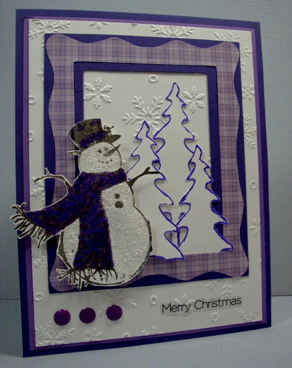 Snowman in Purple