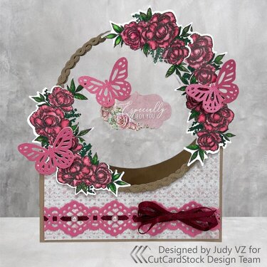 Pink Wreath Card