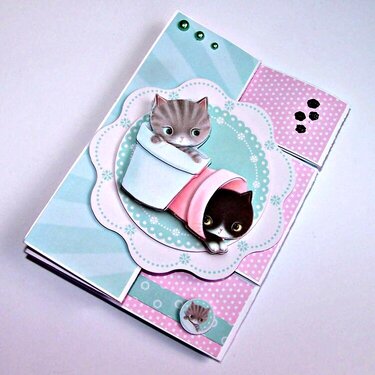 Tri-shutter card - Meow
