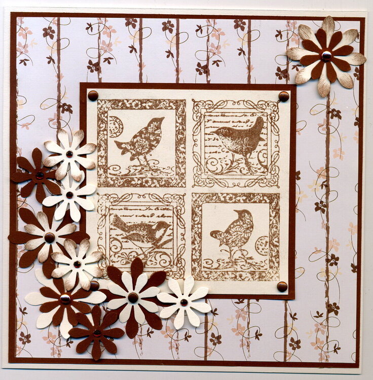 Card with birds