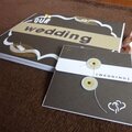 Brown wedding album + CD case