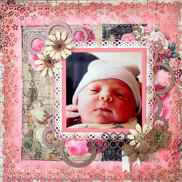 Deconstructed Layout - Newborn Photo