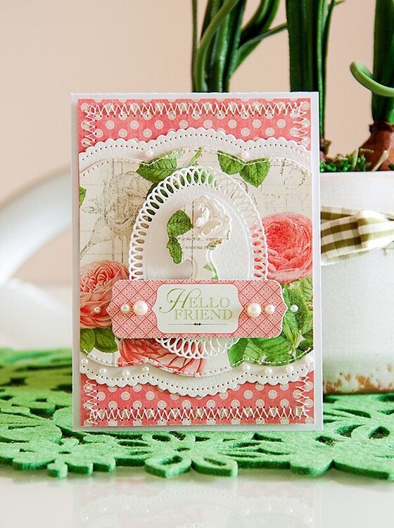 Spellbinders Hello Friend Card