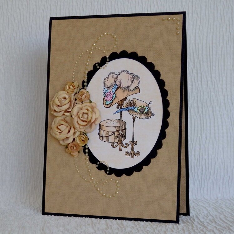 elegant hat card