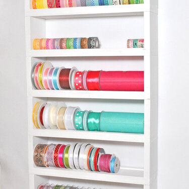 shelf for ribbons and washi tape