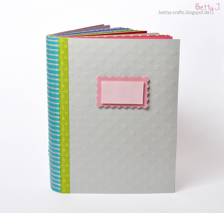 scrapbook with washi tape binding