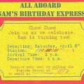 2nd birthday Train invitation