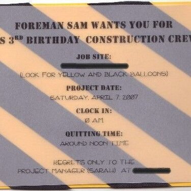 Construction Invitation