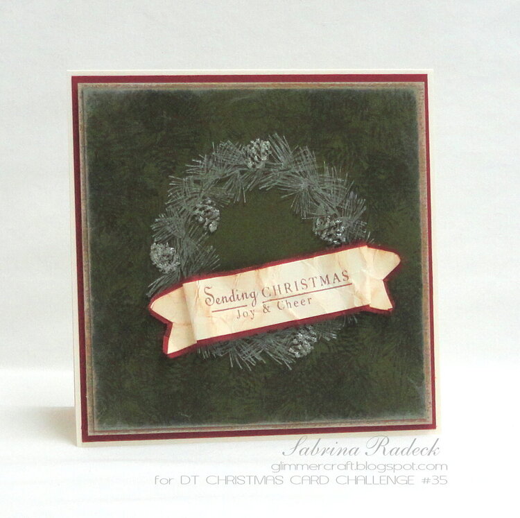 DT Christmas Card Challenge #35 - Background Stamping