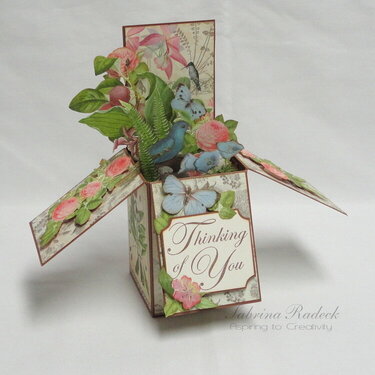 Pop Up Box Card - Botanical Tea