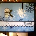 Winter thank you card